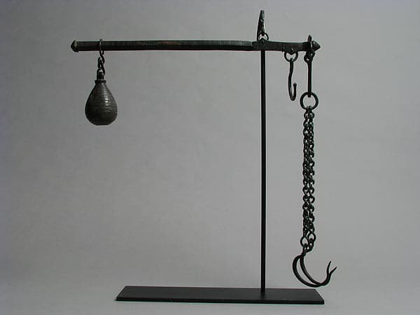 Steelyard Rod with Weight and Hooks
