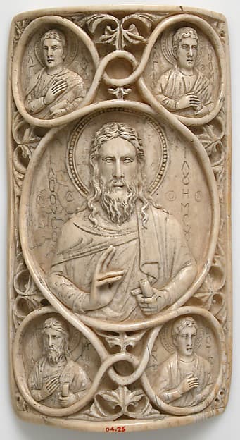 Panel with John the Baptist and other saints