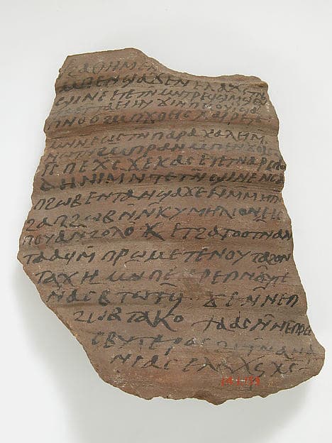 Ostrakon with a Letter from Ananias to Priests