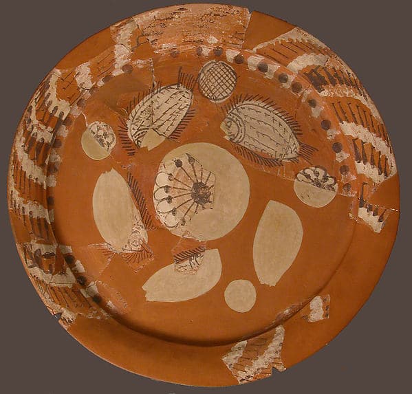 Fragmentary Platter with Fish and Rosettes