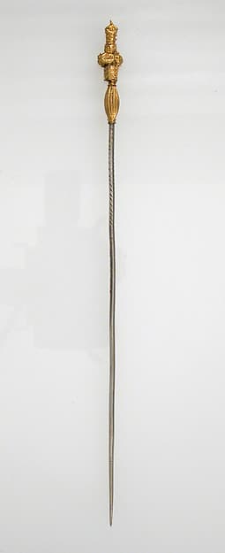 Hairpin with Decorated Gold Bead Finial
