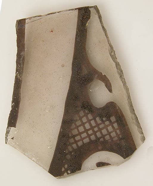 Grisaille Fragment with Plant Motif