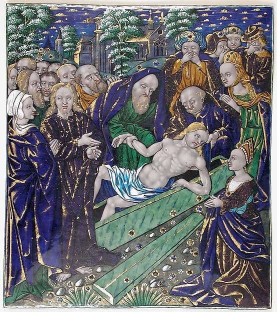 Plaque with the Raising of Lazarus, by Jean Pénicaud I
