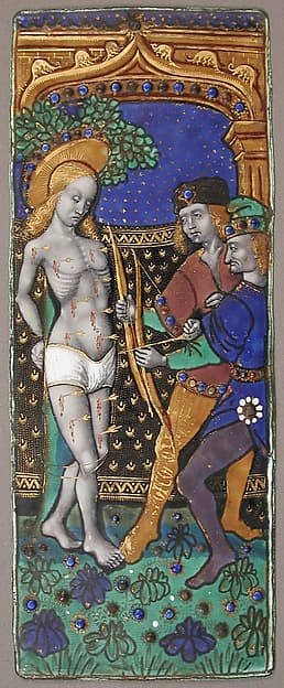 Triptych Panel with Saint Sebastian, by Master of the Triptych of Louis XII