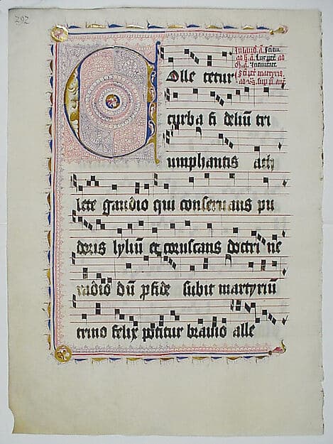 Manuscript Leaf with Initial C, from an Antiphonary