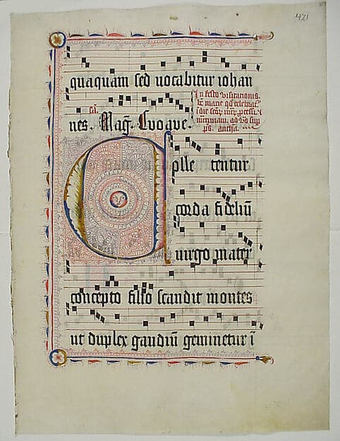 Manuscript Leaf with Initial C, from an Antiphonary
