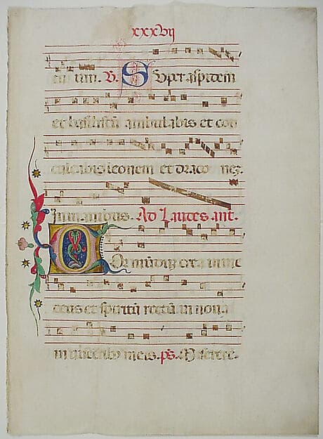 Manuscript Leaf with Initial C, from an Antiphonary
