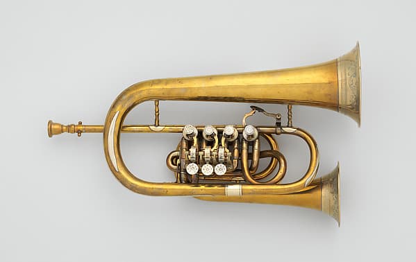 Flügel Horn with Cornet in C, by Giuseppe Pelitti