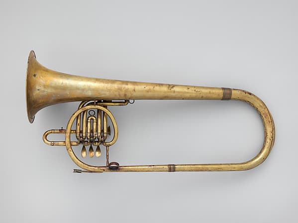 Baritone shoulder horn in B-flat, by Henry G. Lehnert