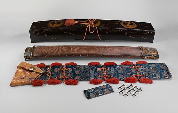 Koto (箏), by Metalwork by Goto Teijo, 9th generation Goto master, Japan