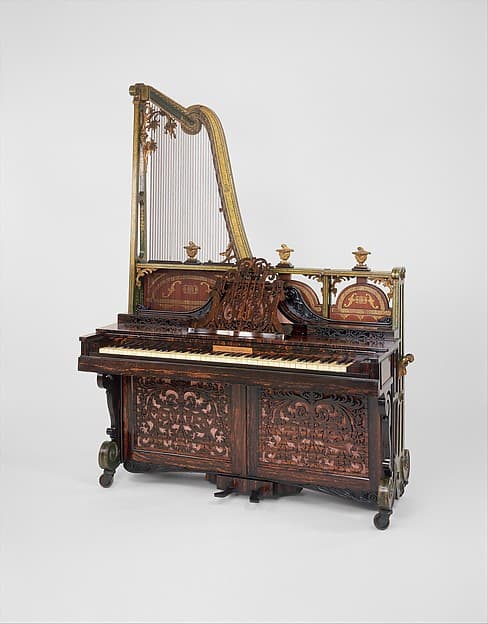 Upright Harp Piano, by F. Beale & Co.