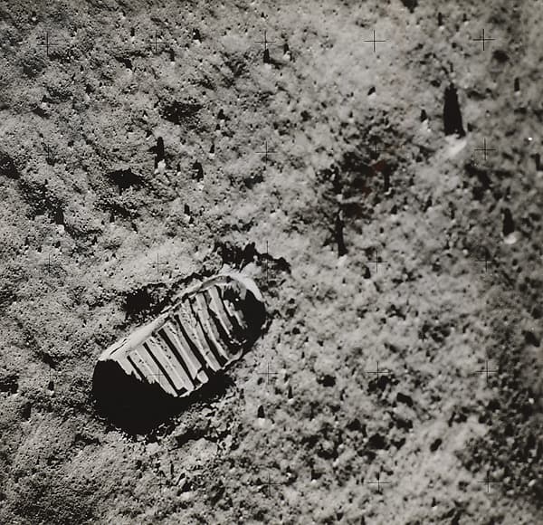 Buzz Aldrin's Footprint on the Surface of the Moon, by National Aeronautics and Space Administration (NASA)