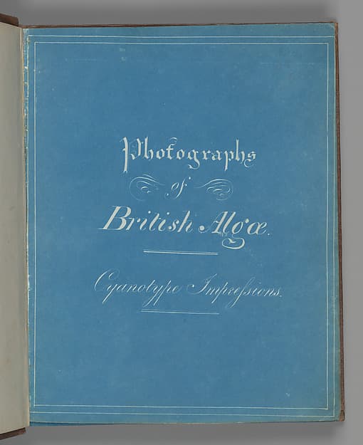 Photographs of British Algae: Cyanotype Impressions, by Anna Atkins