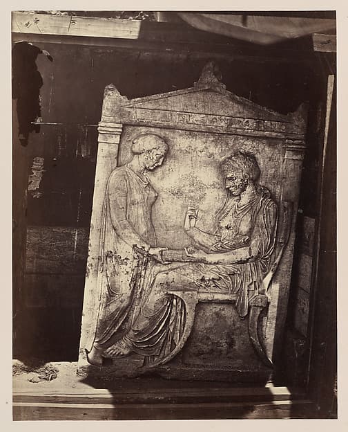 Stele from the Kerameikos Cemetery, Athens, by William James Stillman