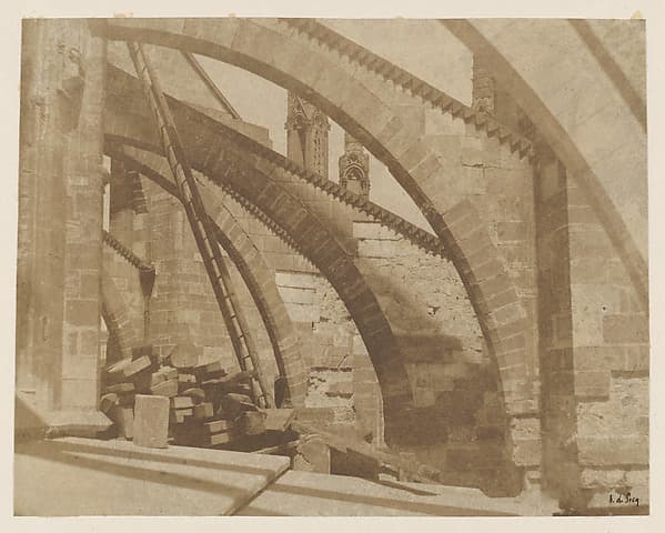 Paris, cathédrale Notre-Dame, les arcs-boutants, by Henri-Jean-Louis Le Secq