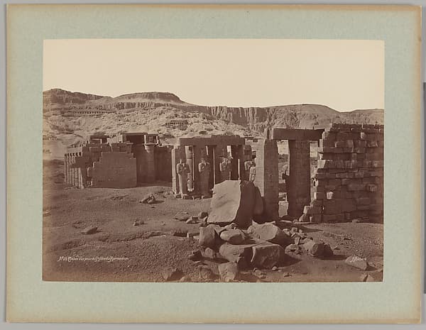 Thèbes, Vue prise du Pylône du Ramasséum, by Emile Béchard