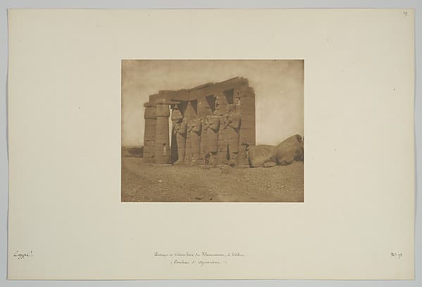 Colosses du Ramesséum, by Maxime Du Camp