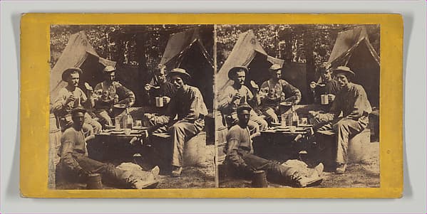 Camp Scenes, Army of the Potomac. Camp Dinner., by Thomas C. Roche