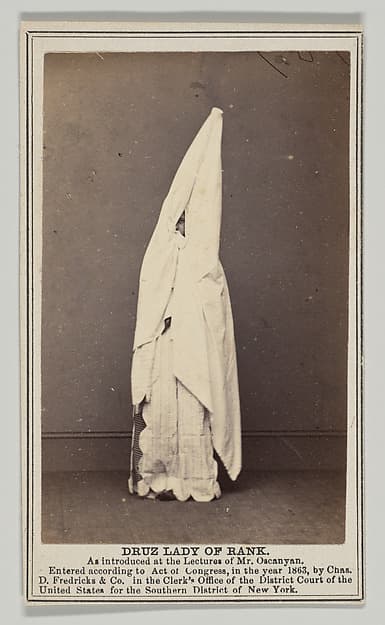 Druz Lady of Rank, by C.D. Fredricks & Co.