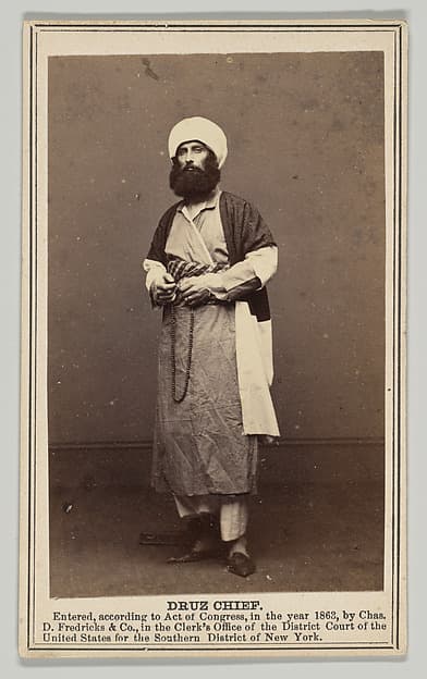 Druz Chief, by C.D. Fredricks & Co.