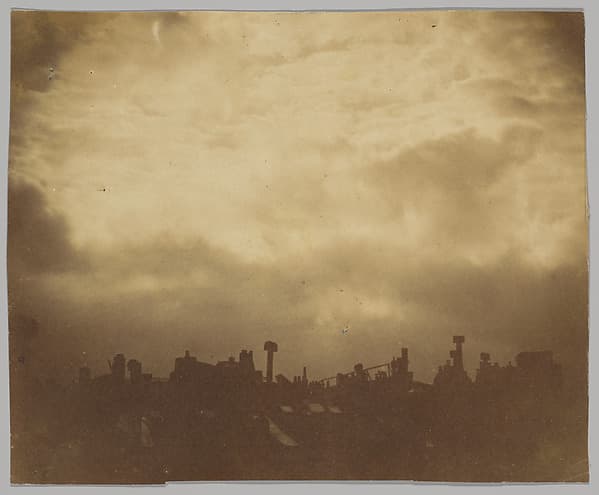 Study of Clouds and Rooftops, by Franck-François-Genès Chauvassaignes