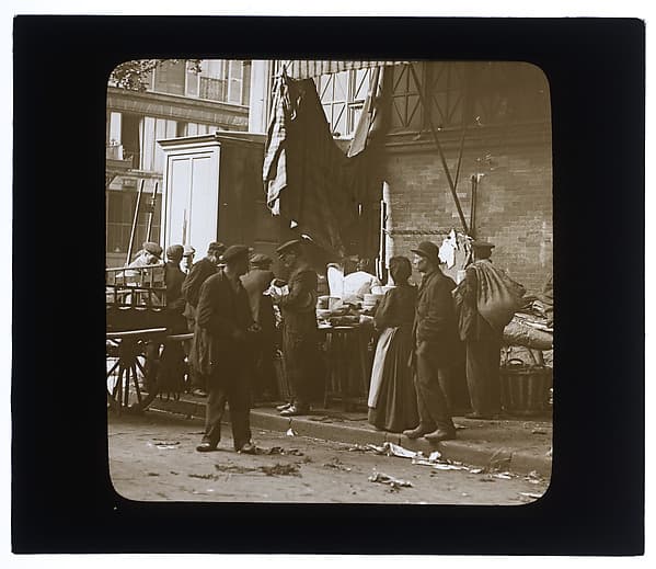 Aux Halles, Le marchand d'arlequins, by Louis Vert