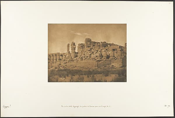 Vue de la Salle Hypostyle du palais de Karnac, prise sur l'angle N.E., by Maxime Du Camp