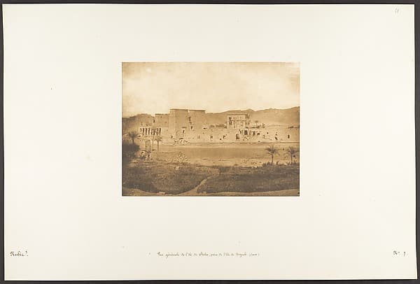 Vue générale de l'île de Philae, prise de l'île de Begueh (Ouest), by Maxime Du Camp