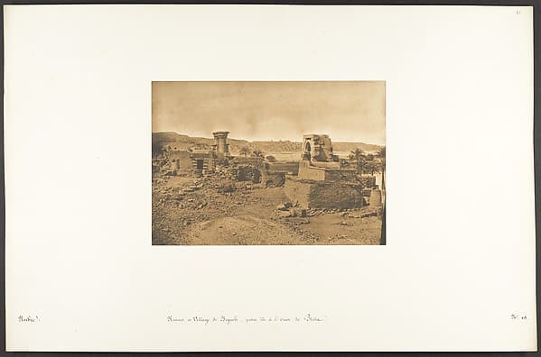 Ruines et Village de Begueh, petite île à l'Ouest de Philae, by Maxime Du Camp
