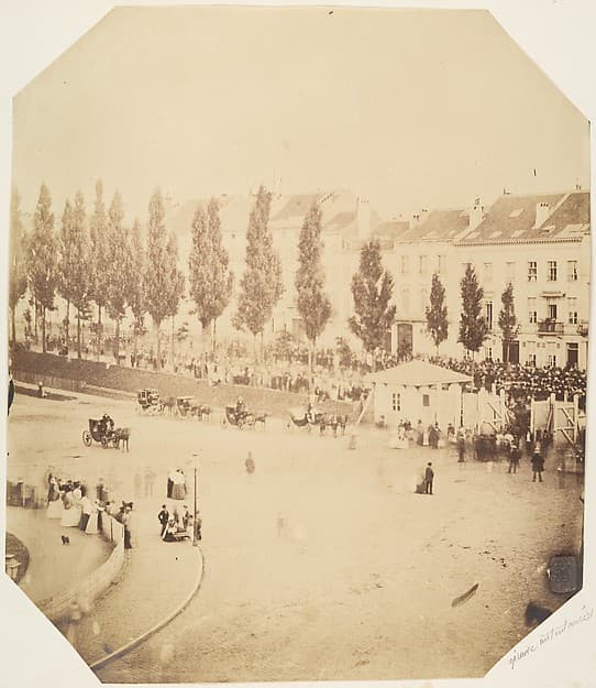 La place pendant les fêtes de septembre, by Louis-Pierre-Théophile Dubois de Nehaut