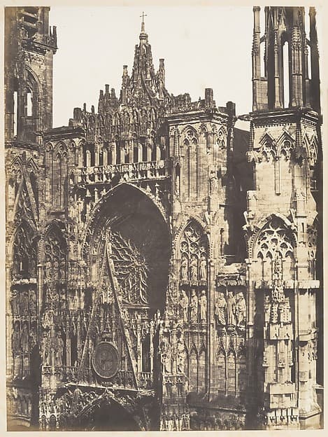 Haut de Portail, Côté de la Place, Cathédrale de Rouen, by Edmond Bacot