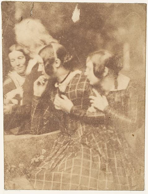 John Henning with Group of Ladies, by Hill and Adamson