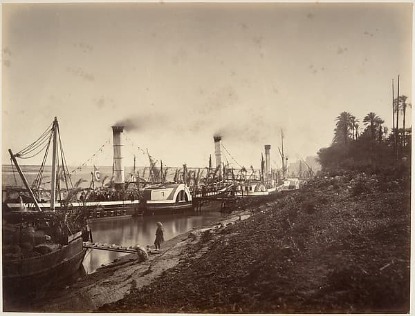Fête de S. A. Ismaïl Pacha à bord des bateaux de LL. A A. les princes, janvier 1867, by Gustave Le Gray