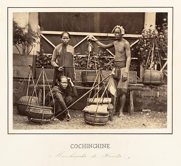 Marchands de Fruits, Cochinchine, by Emile Gsell