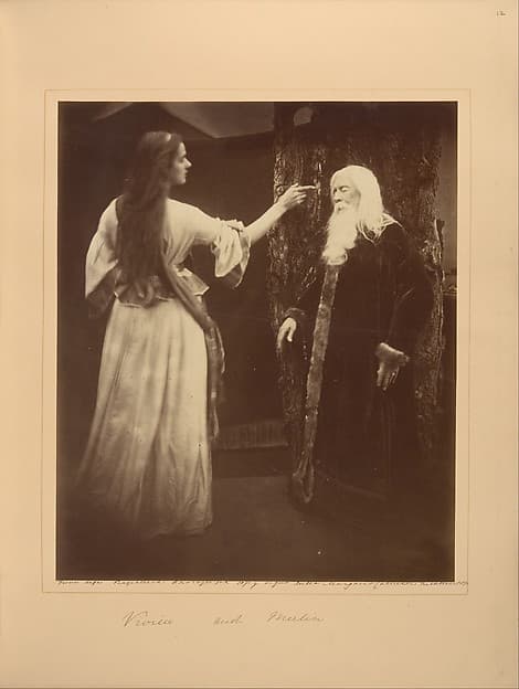 Vivien and Merlin, by Julia Margaret Cameron