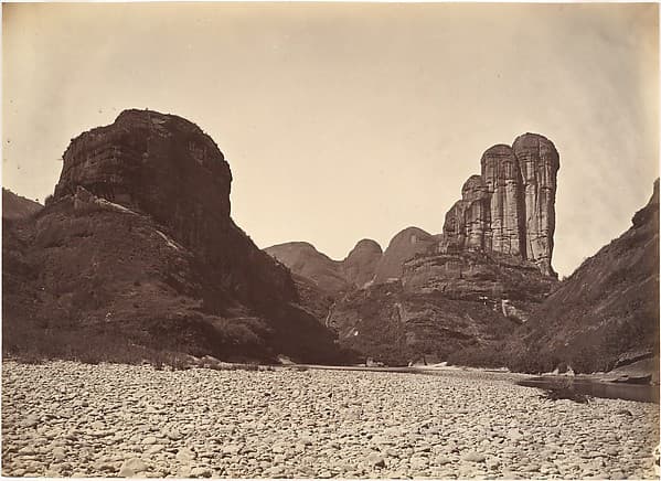 Piled Stone Mountain Near Sing Chang, by Lai Afong