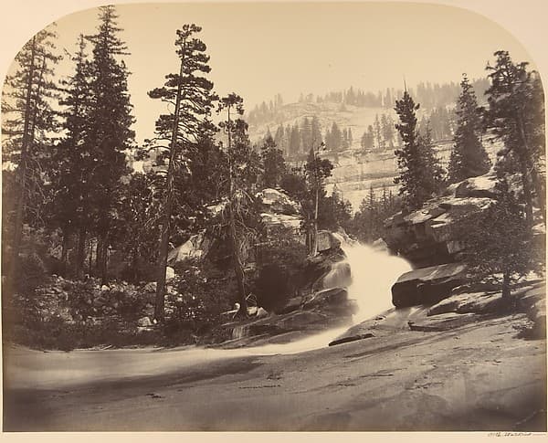 Cascade, Nevada Fall on Left, View above Vernal Fall, by Carleton E. Watkins
