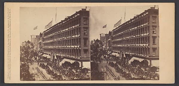 The Embassy Leave the Metropolitan for the City Hall, the Seventh Regiment Form a Hollow Square With the Carriages of the Embassy in the Middle, by Edward Anthony