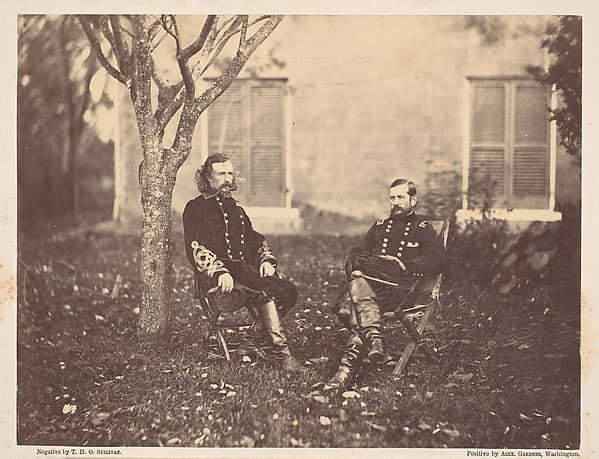 Major General Pleasanton and General Custer, by Timothy H. O'Sullivan