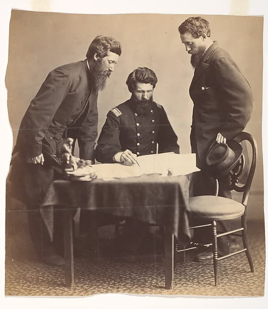 Planning the Capture of Booth, by Alexander Gardner