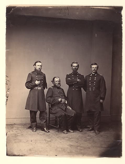 General William Ward and Staff, by Mathew B. Brady