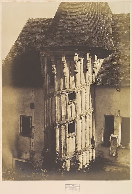 Wooden Staircase at Chartres, by Henri-Jean-Louis Le Secq