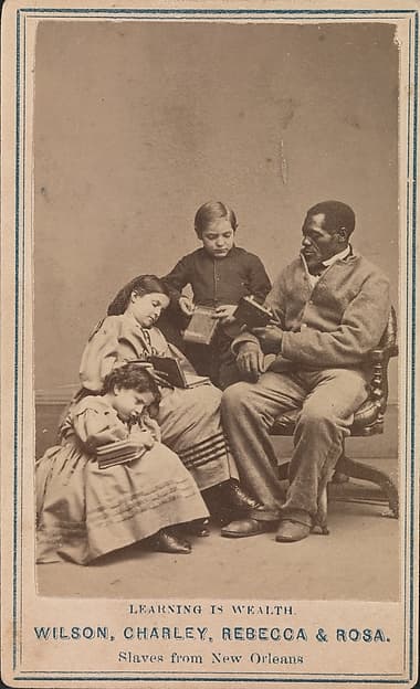 Learning is Wealth—Wilson, Charley, Rebecca, and Rosa, Slaves from New Orleans, by Charles Paxson