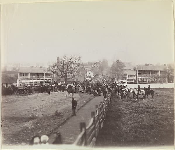 Procession of Troops and Civilians on Way to Dedication of Soldiers' National Cemetery, Gettysburg, Pennsylvania, by Isaac G. Tyson