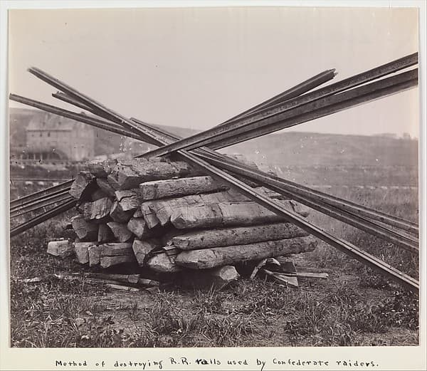 Confederate Method of Destroying Rail Roads at McCloud Mill, Virginia, by Andrew Joseph Russell