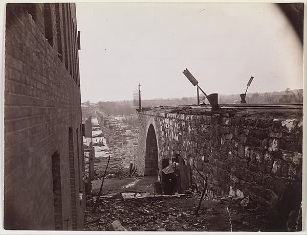 Ruins of Richmond & Petersburg Railroad Bridge, Richmond, Virginia, by Alexander Gardner