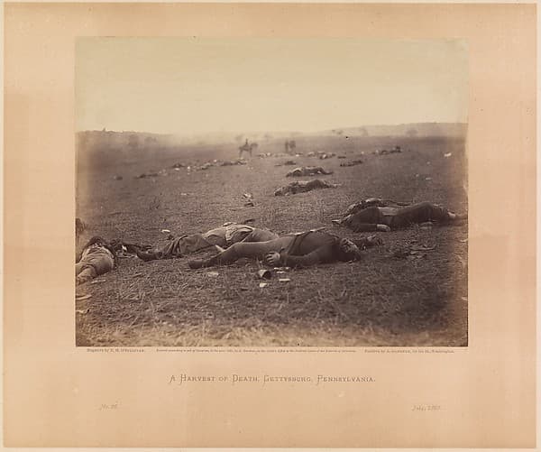 A Harvest of Death, Gettysburg, Pennsylvania, by Timothy H. O'Sullivan