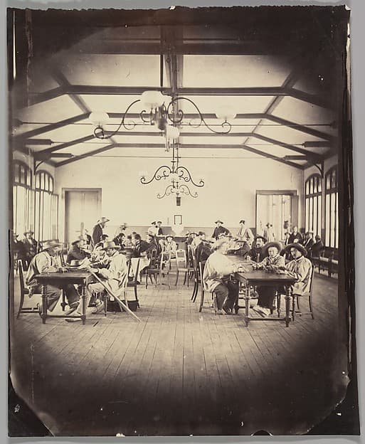 Asile impérial de Vincennes, salle de jeu, by Charles Nègre
