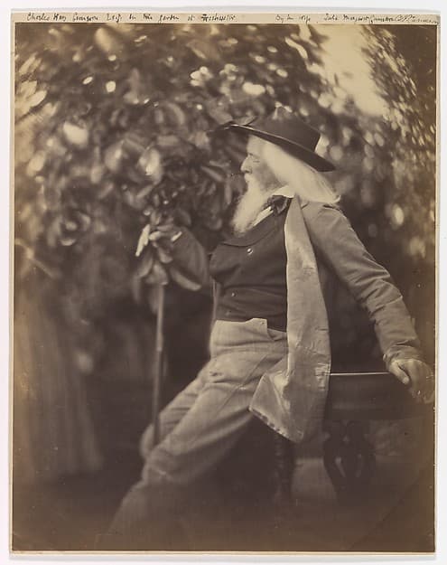 Charles Hay Cameron, Esq., in His Garden at Freshwater, by Julia Margaret Cameron
