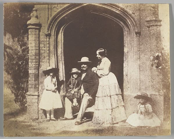 Family Group Portrait Posed in Doorway, by Calvert Richard Jones